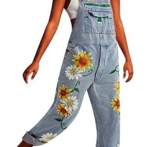 Misslook Floral Denim Overalls